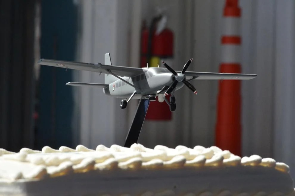 A model of one of IOMAX's Textron Cessnas